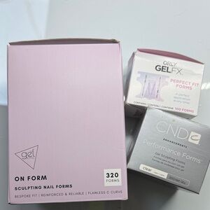 Orly and CND, Gel Bottle Arylic Nail Forms